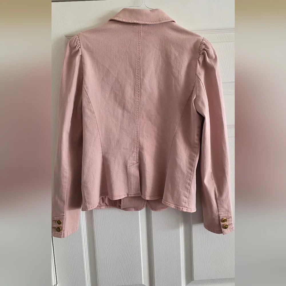 INC International Concepts Blush Pink Denim Blazer - Picture 4 of 4